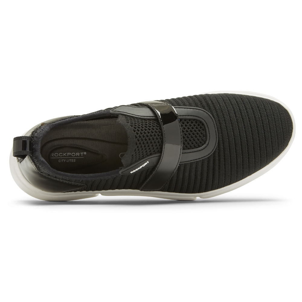 Rockport Sneakers Dam Svarta - R-Evolution Instep Strap - YOPKZ7368